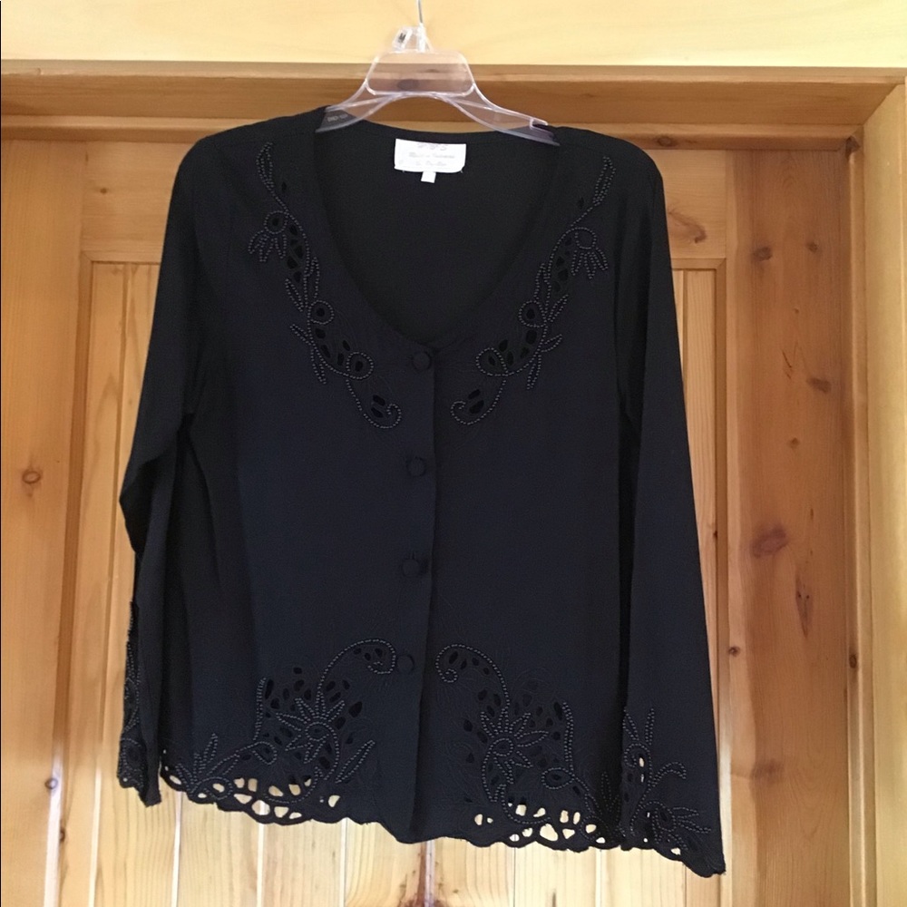 Black beaded blouse